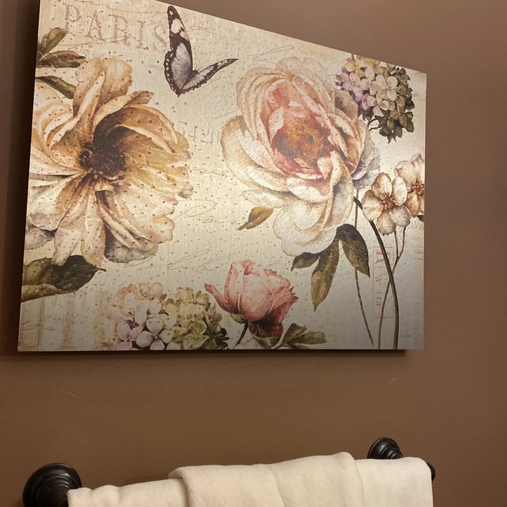 Beautiful Rose& Butterfly Art on Metal - Picture 9 of 13